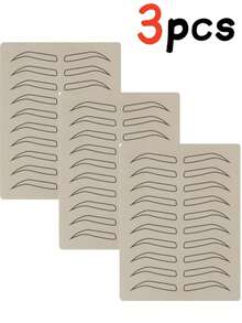 5 Packs Microblading Practice Skin, Ink-Free Silicone Tattoo Skin For Eyebrow Microblading/Tattoo/Makeup Practice, Beginner Eyebrow Microblading Practice Tool, Microblading Supplies, Soft Silicone Permanent Makeup Learning Skin - Apricot - View 11