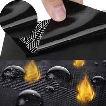 One-Piece Silicone Kitchen Stovetop Protector Mat. Heat-Resistant, Non-Slip, Scratch-Resistant, Geometric Pattern, Black. Perfectly Protects The Stovetop And Countertop. Can Also Be Used As A Dish Drain Mat. - Multicolor - View 4