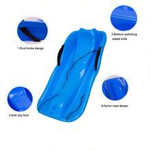 79 X 43 Cm Extra Large Thick Sled - With Pull Rope, Random Color, Sled, Outdoor Winter Skiing Board, Sled/Ski Board - Random Color - View 6