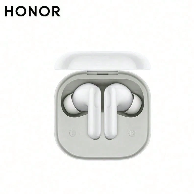 Honor Earbuds S Bluetooth Noise Cancelling Earphones: 12.4mm Dynamic Driver For Immersive Sound Quality, Low Latency For Smooth Audio-Visual Playback, Noise Cancellation To Isolate Background Noise, Perfect For Gaming, Watching Videos, And Working Simultaneously, Lightweight And Fits Snugly In The Ear. - White - View 1