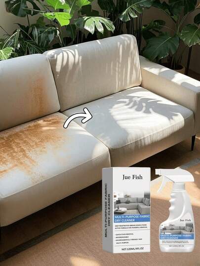 JAYSUING 布艺沙发清洁剂 - 适用于家居、客厅沙发、纺织品、通用家居清洁、去污的高效清洁剂。它能有效分解并去除顽固污渍，使布艺沙发焕然一新。