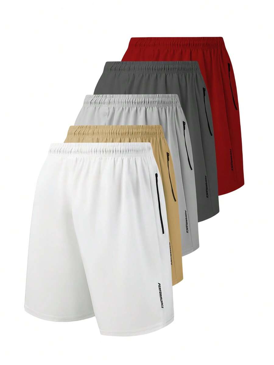 Quần short thể thao in họa tiết mới Xuân/Hè 2025, quần short bóng rổ 5 điểm dành cho nam, quần short tập luyện 5 điểm, 1 chiếc màu trắng. - trắng - Xem 1