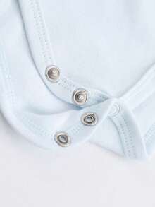 Disney Baby Clothing, Newborn  - Unisex - Disney Stitch Alphabet Creative Cartoon Print - Crawling And Toddling Stage Set - Summer Outdoor Casual Crewneck Crawling Coverall With Triangle Hem Design - Summer Essential Item - Fun-Filled - Adorably Cute - Perfect Holiday Gift For Infants And Toddlers - Màu xanh nhạt - Xem 4