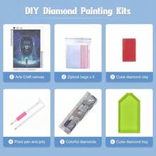 GHHKUD Diamond Painting Kits Lions For Adults, DIY 5D Fantacy Diamond Painting, Full Drill Animals Diamond Art Kits Art Pictures For Relaxation Gifts Home Wall Decor 30x40cm - 獅子 - 查看 7