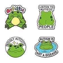 4pcs/Set Frog Enamel Brooch Pin Valentine Fashion Decorative Brooches Ornaments Lapel Bag Badges Jewelry Gifts - Multicolor - View 8