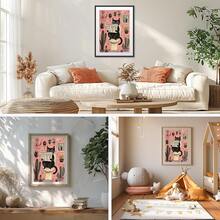 GHHKUD Diamond Painting Kits Black Cat For Adults, DIY 5D Diamond Painting The Cat Is Reading Newspapers On The Toilet, Full Drill Diamond Art Kits Art Pictures 30x40cm - Blackcat - View 4