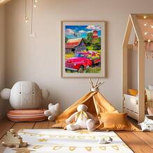 MISCER Scenery Diamond Art Kits For Adults, Farm Truck Diamond Painting Kits For Beginners, 5D Full Drill Round Paint With Diamonds Pictures, Gem Art Painting DIY Crafts Kit Decor 12x16inch - 風景-01 - 查看 8