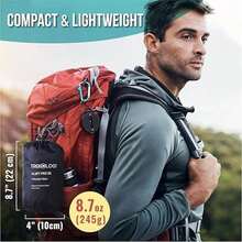 TREKOLOGY Almohada Inflable para Camping con Acolchado de Espuma – Almohada para Mayor Aire Libre – Soporte para el Cuello Portátil para Camping, Senderismo y Viajes con Funda Lavable Removible (Blue) - Azul - Ver 6