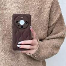 Autumn/Winter 3D Argyle Wave Down Jacket Phone Case Compatible With Huawei Pura50p Phone Case, P60pro Protective Case, Leather M60p New Nova9 Honor Lens Full Coverage M30 Anti-Drop Outer Shell High-End Cute M60 Women Phone Case - Multicolor - View 5