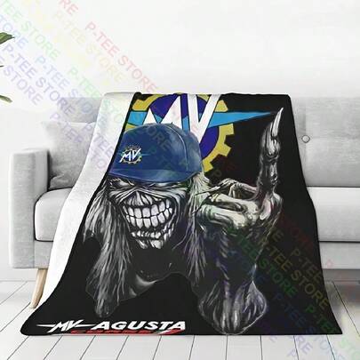 Mv Agusta Skull F4 750 S F4 Veltro Strada Blanket Luxury Sofa Bed Anti-Pilling Couch Blanket Family Expenses