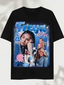 Freya Skye Y2k Tour Vintage T-Shirt, Stars Align Tour 2026 Festival Tee,  Channel Zombies 4 Nova Bright, Freya Skye Concert Music - 黑色 - 查看 1