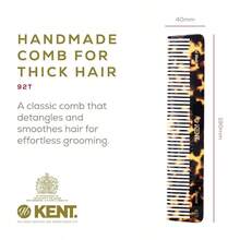 92T Tortoise Wide Tooth Detangler Combs Men And Women, Hair Comb Curly And Wavy Hair And Wet Or Dry, Large Wide Tooth Dressing Comb, Handmade, Saw - Cut, Hand Polished, Made In - 1 Pack + Yellow Tokyo - View 4