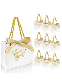 10 Túi Quà Tặng Giấy Kraft Trắng Hình Nga có Tay Cầm, Trang Trí Cảm Ơn & Nơ, Túi Gói Quà Tặng Mua Sắm cho Đám Cưới, Sinh Nhật, Tiệc Tết, Ngày Lễ, Hoạt Động Ngoài Trời, Bãi Biển, Cắm Trại, Lễ Tốt Nghiệp, Ngày của Mẹ, Trở Lại Trường Học, Quà Tặng Hàng Ngày, Quà Tặng Trang Sức, Quà Lưu Niệm. - trắng - Xem 1