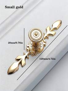 2pcs Rectangular Cabinet Handles, Simple Drawer Wardrobe Door Knobs, Single Hole With Plate, Retro European Style, Aluminum Alloy With Screws, Gold/Silver/Ivory Color - Multicolor - View 13
