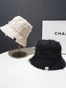 1顶复古毛绒宽檐格子渔夫帽，可折叠可水洗，男女通用，四季皆宜 - 彩色 - 查看 1