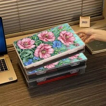 1PC Diamond Painting Storage Box, Fun Pattern - Open Lid Design, Suitable For Diamond Art, Crafts, Home, Office - Perfect Gift For Pet Lovers, DIY Enthusiasts, Birthday, Anniversary - Decorative And Practical Storage Box With Secure Closing System - Multicolor - View 19