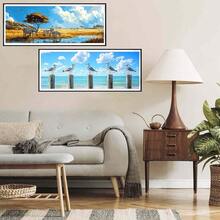 Yomiie 2 Pack Large Diamond Art Kits For Adults, Zebras & Birds Diamond Painting Art Landscape DIY Full Round Drill Kits, Rhinestone Diamond Crystal Craft Canvas Home Wall Decor 31.5x11.81 Inch - 斑馬和鳥類 - 查看 4