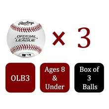 | Official League Recreational Use Practice Baseballs | OLB3 | Youth/8U | 3 Count - White - 查看 7