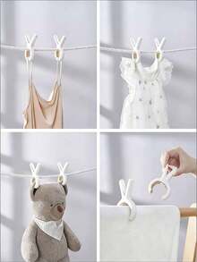 12/1pc Beach Towel Clips, Rust-Resistant Spring Design Heavy Duty Beach Towel Clips - Plastic Hanging Hooks, Household Clothespins | Blanket Drying Clips | Windproof Clothing Clips | Beach Chair Clips | Stain-Free Drying Clips | Plastic Clothespins, Strong Spring And Non-Slip Pad, Firm Grip, Windproof And Non-Slip, . Used For Drying Clothes, Clipping Beach Towels, Picnic Mats, Snack Bags, Condiment Bags, Clipping Documents, Magazines, Curtains, Tablecloths, Clipping Loose Bed Sheet Corners, Cable Management, Etc. - Multicolor - View 2