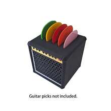 Unique 3D Printed Mini Guitar Amplifier Pick Holder | Cool Guitar Accessory | Compact Pick Storage | Mini Guitar Amplifier Pick Holder / Miwayer Guitar Pick Holder / 3D Printed Large Capacity Portable Amplifier Shaped Guitar Pick Holder With 5 Slots / For Guitar Accessories, Suitable For Back To School (Picks Not Included)