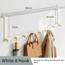 1个免钻孔门挂钩，创意卧室门挂钩，收纳整理神器，可挂外套、围巾、帽子、包包、毛巾、衣物等，无需工具，直接挂在门上，简单方便。充分利用空间：巧妙利用门后的闲置空间，让您的卧室、浴室和门厅瞬间整洁有序。情人节促销