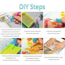 Dlylust Home Flower Diamond Art Painting Kits For Adults - Full Drill Diamond Dots Paintings For Beginners, Round 5D Paint With Diamonds Pictures Gem Art Painting Kits DIY Crafts Kits 12x16inch - 家花 - 查看 9