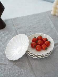 10/8/6pcs Ceramic Round Patterned Small Plates, 3.9 Inches, Elegant White Small Dishes, Suitable For Afternoon Tea, Dipping Sauce, Condiments, Appetizers, Soy Sauce, Side Dishes, Gatherings, Microwave Oven Safe - Multicolor - View 6