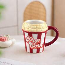 Valentine's Day Donut, Burger, Ice Cream Cone Shaped Ceramic Mug, High-Quality Milk, Breakfast, Coffee Cup - Multicolor - View 12