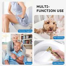 Arofa Built-In Hot And Cold Handheld Bidet Sprayer For Toilet, Gold Warm Water Bidet With Adjustable Water Flow, Dual Control Mode Muslim Shower With Spray Hose For Feminine Wash, Wall Mounted - ColorD - 查看 6
