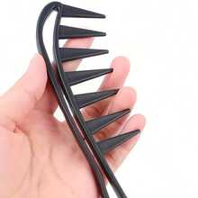 Conjunto de Pentes para Estilizar Cabelo Masculino - Pente de Dentes Largos para Cabelos com Óleo, Pente para Volume, Pente Duplo Grosso, Pente com Presilha de Plástico para Dar Volume na Raiz - Multicolorido - Ver 9