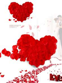 1000 Artificial Petals, Realistic Rose Petals, Fake Roses For Engagements, Proposals, And Valentine's Day, Bar Celebration Decoration Props, Realistic Flowers, Wedding Supplies, Wedding And Bridal Room Decoration Petals, Wedding And Valentine's Day, Mother's Day Decorations, Romantic Proposal Backgrounds, Photography Backdrops, Perfect For Weddings, Anniversaries, And Special Occasions To Create Surprise Props - Multicolor - View 2