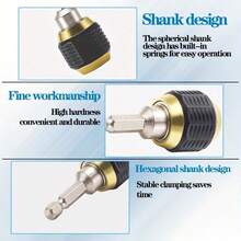 大头快拆工业工具自锁式六角柄大头快拆快速更换钻头适配器快速更换器 - 彩色 - 查看 5
