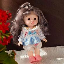 1pc 28cm Cute Soft Vinyl Doll, Adorable Plush Doll Doll, Changeable Outfit, Birthday Gift - Multicolor - View 10