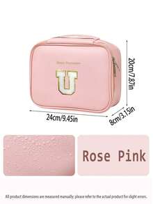 大容量防水粉色旅行化妆包,多层可拆卸化妆包,双层旅行化妆包,便携式化妆品收纳包,化妆刷收纳包,通用便携式化妆必备品收纳包,整齐收纳化妆品,便携式手持化妆盒,旅行化妆洗漱包,实用礼品收纳包,拉链设计 - 彩色 - 查看 38