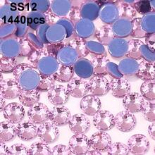 SS6 2mm-SS12 3mm，1440颗/包；SS16 4mm，720颗/包；SS20 4.8mm，360颗/包；SS30 6.4mm，288颗/包；圆形平底玻璃水晶水钻，多色水晶宝石，DMC热熔珠，适用于DIY美甲、服装、包包、鞋子、工艺品、闪亮美甲贴纸装饰