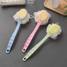 Long Handle Soft Bristle Shower Brush, Exfoliating Bath Brush - Multicolor - View 3