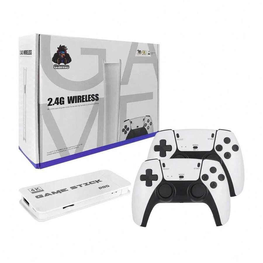 Game Mini Consola Portátil Game Stick con 20000 Juegos 2.4G Wireless 20Controles Remoto Incluidos - Blanco - Ver 1