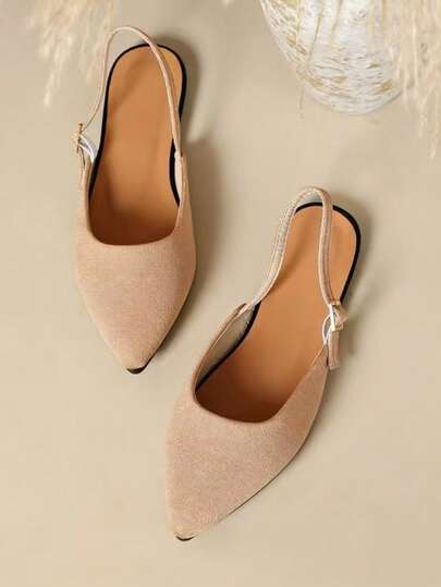 Giày bệt mũi nhọn quai cài mới, thời trang, thoải mái, giản dị, thanh lịch và trang nhã - Đa năng cho việc đi lại hàng ngày, món đồ thiết yếu cho cả trong nhà và ngoài trời.