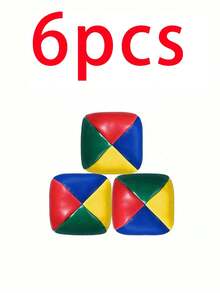 6pcs - Beginner Juggling Balls, Soft & Easy To Play Juggling Balls, Mini Durable Juggling Ball Set, Valentine's Day Party Gift, Suitable For Outdoor Party Games, Circus Juggling Props, Birthday Party Gift - Multicolor - View 11