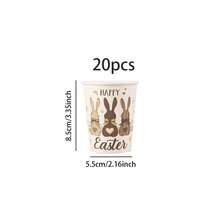 10 piezas/20 piezas/50 piezas/80 piezas, Juego de platos, servilletas y vasos de papel con diseño de conejito de Pascua, Decoraciones "Alguien es uno", Suministros para fiesta de té de Alicia en el país de las maravillas de primavera, Juego de vajilla desechable para baby shower de estilo bosque, Diseño de conejito marrón para celebración familiar al aire libre de Pascua - Multicolor - Ver 14