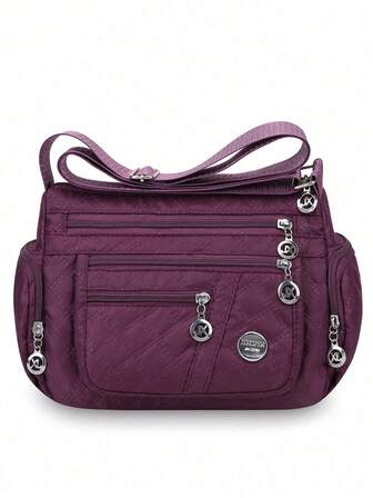 Borsa da donna, nuova borsa da donna di mezza età, borsa in tela di nylon, borsa a tracolla, casual e versatile