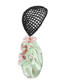 2 In1 Wrap Cap Bonnet Reversible,Adjustable Hair Wrap Cap Nettie Band Net, Double Layered Long Hair Silk Press Set Braid Bonnet For Curly Hair Care - Multicolor - View 10