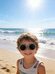 5副儿童熊耳折叠眼镜 - 新款可爱卡通眼镜，适合男宝宝和女宝宝 - 彩色 - 查看 4