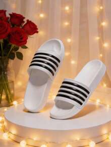 Pantuflas para el hogar de 4 estaciones, pantuflas de moda casual, pantuflas de espuma, suaves y cómodas, pantuflas para parejas, pantuflas de baño para interiores, pantuflas casuales para exteriores y playa, pantuflas de piscina, pantuflas deportivas, sandalias slip-on