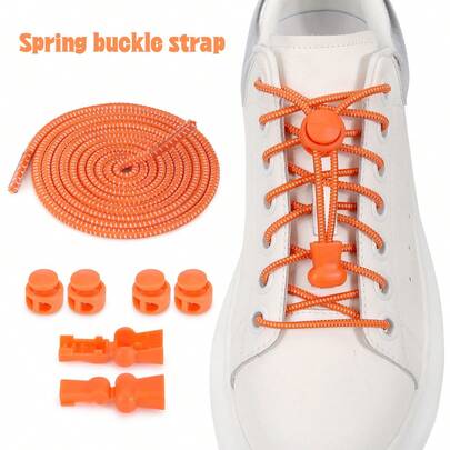 1pc Colorful Elastic Band With Round Spring Buckle, Elastic For Adults And Children,Cute Stuff