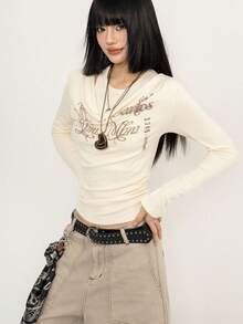 Women T-Shirts - Apricot - View 3