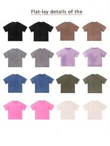 Japanese Anime Eva Rei Ayanami Unisex Short-Sleeved T-Shirt Retro Print Loose Fit  Washed Cotton Tops For Men And Women - màu đen - Xem 8