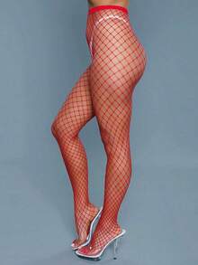 1 Pair Women's Basic Seamless Fishnet Stockings - Multicolor - View 16