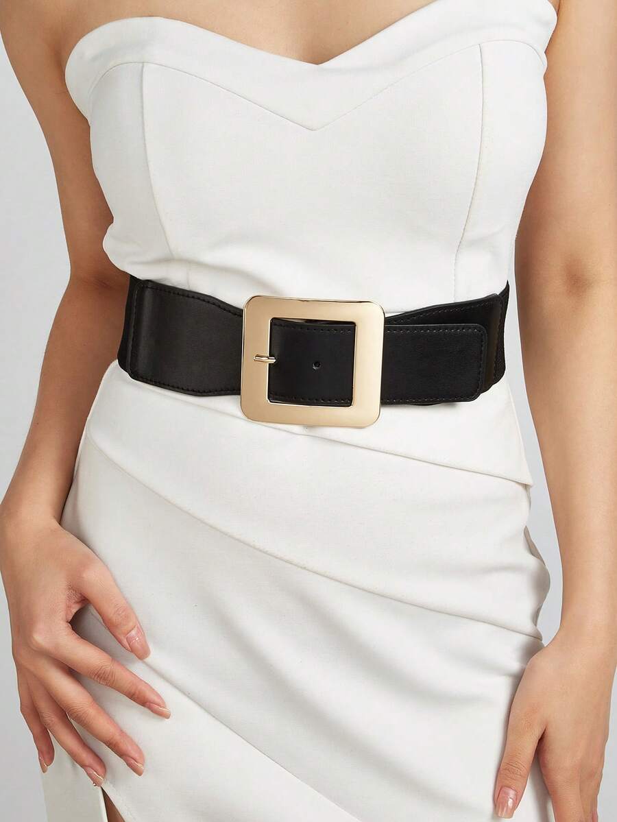 1条女士休闲弹力腰带，多功能束腰带，适用于西装、连衣裙，四季皆宜 - A - 查看 1