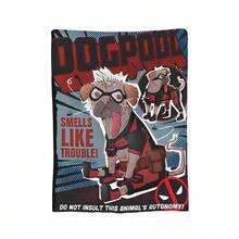 Deadpool On A Unicorn Fleece Throw Blanket  Blankets For Bedding Outdoor Warm Quilt,(16).Jpg - trắng - Xem 1